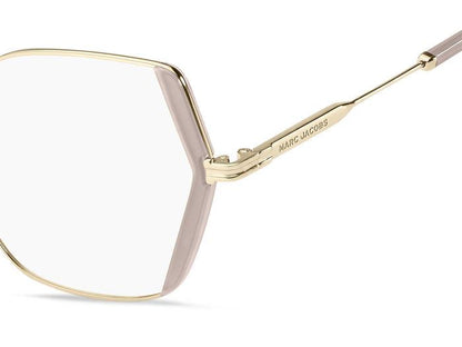 Marc Jacobs MJ1068 Geometric Eyeglasses in Nude Brown Gold, angle view