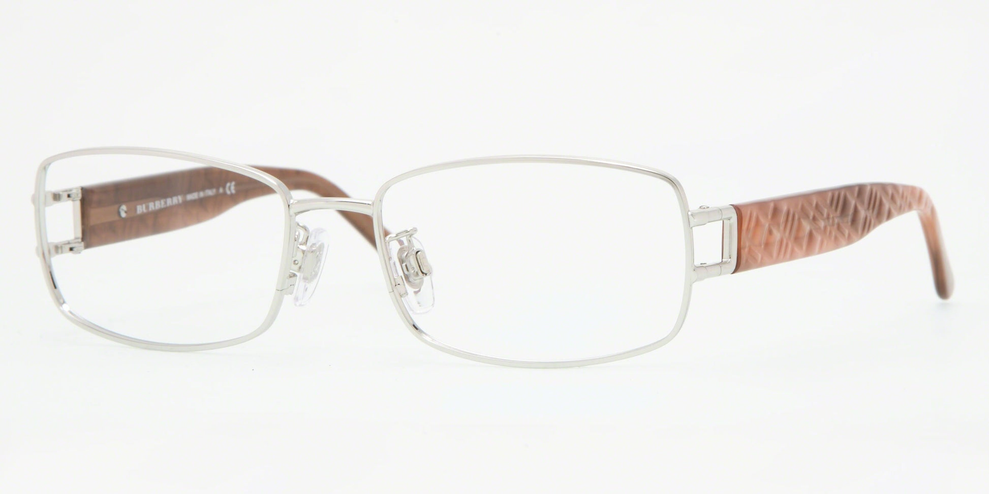 Burberry BE1106 Eyeglasses in Clear Lenses With Silver Frame, front view