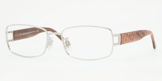 Burberry BE1106 Eyeglasses in Clear Lenses With Silver Frame, front view