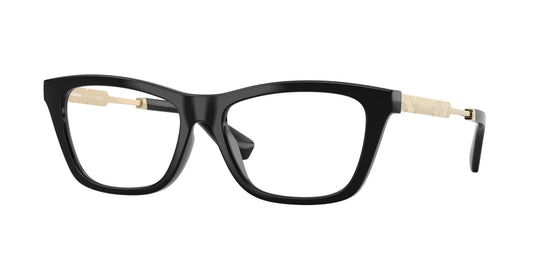 Burberry BE2442 Rectangle Eyeglasses in Demo Lenses With Black Frame, front view
