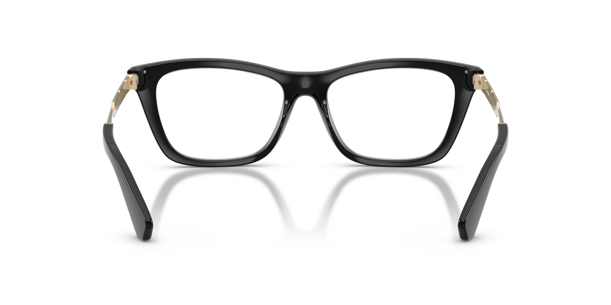 Burberry BE2442 Rectangle Eyeglasses in Demo Lenses With Black Frame, back view