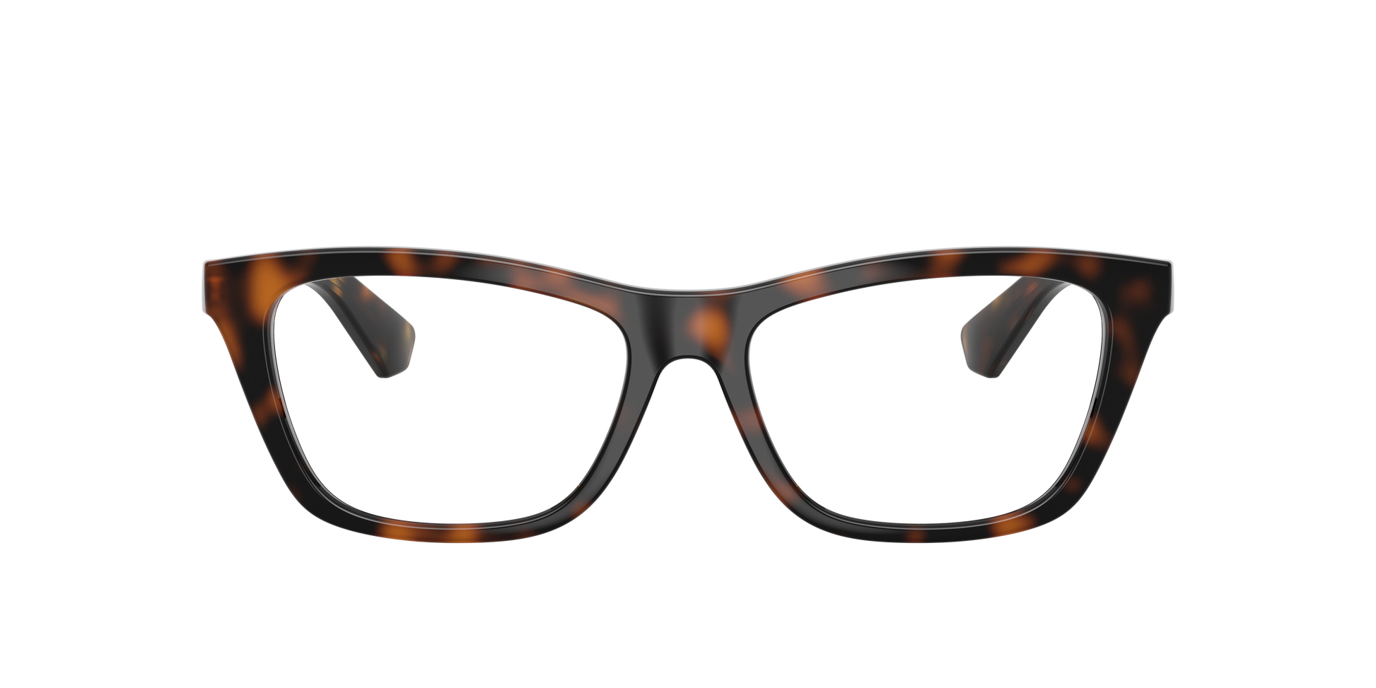 Burberry BE2442U Rectangle Eyeglasses in Clear Lenses With Havana Frame, front view