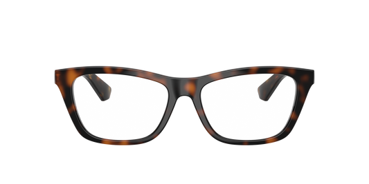 Burberry BE2442U Rectangle Eyeglasses in Clear Lenses With Havana Frame, front view