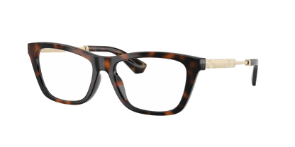 Burberry BE2442U Rectangle Eyeglasses in Clear Lenses With Havana Frame, angle view
