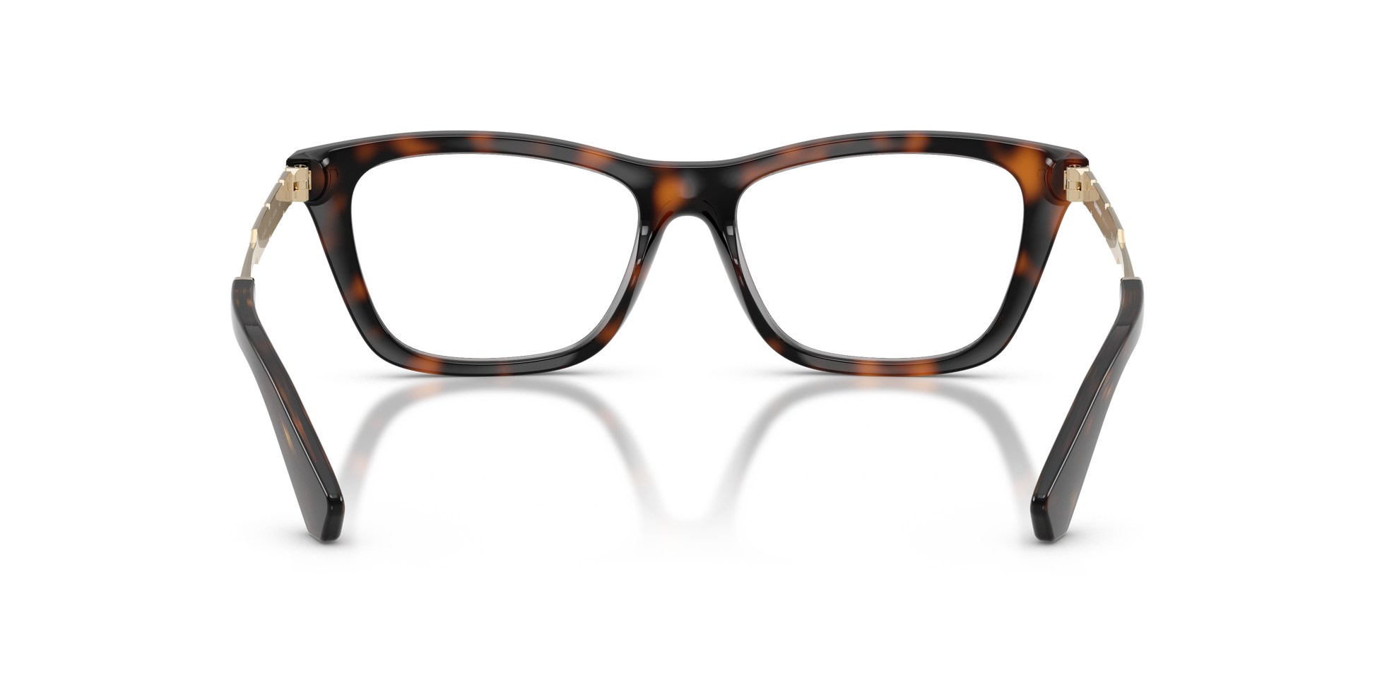 Burberry BE2442U Rectangle Eyeglasses in Clear Lenses With Havana Frame, back view
