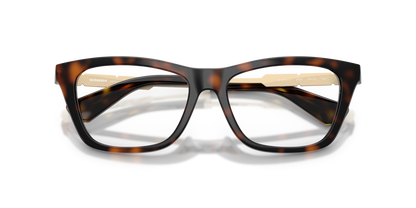 Burberry BE2442U Rectangle Eyeglasses in Clear Lenses With Havana Frame, detail view