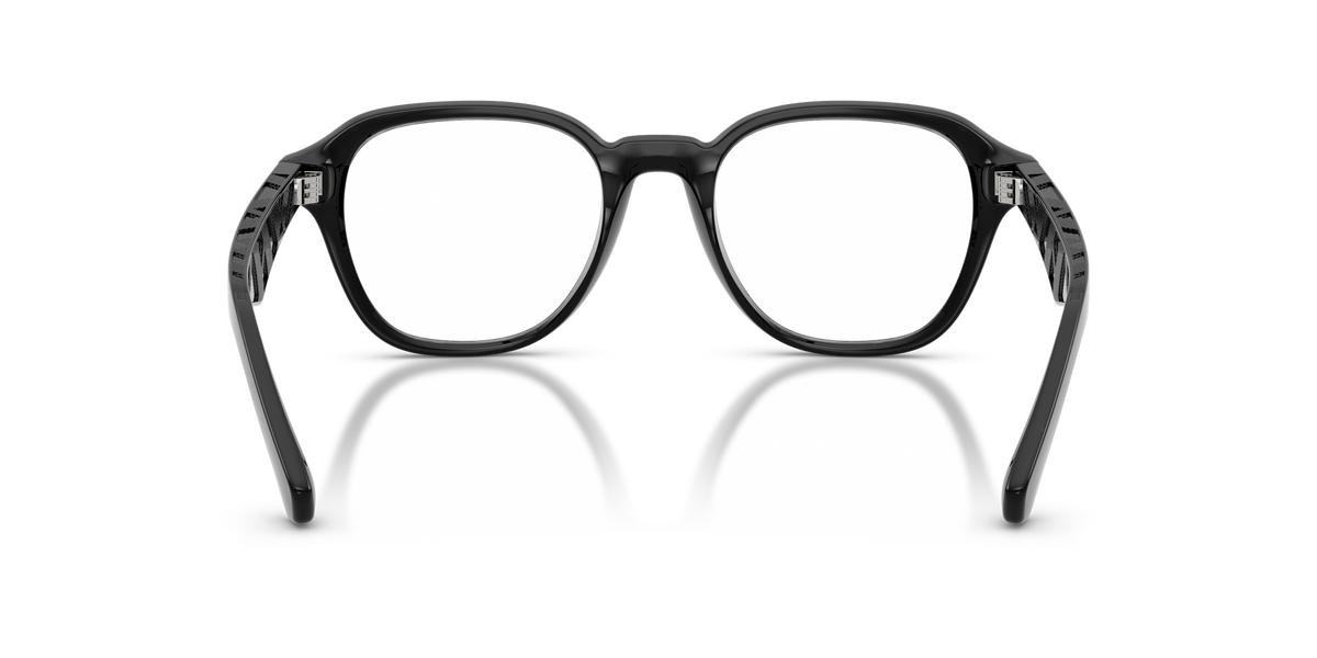 Burberry BE2444U Wayfarer Eyeglasses in Clear Lenses With Black Frame, back view