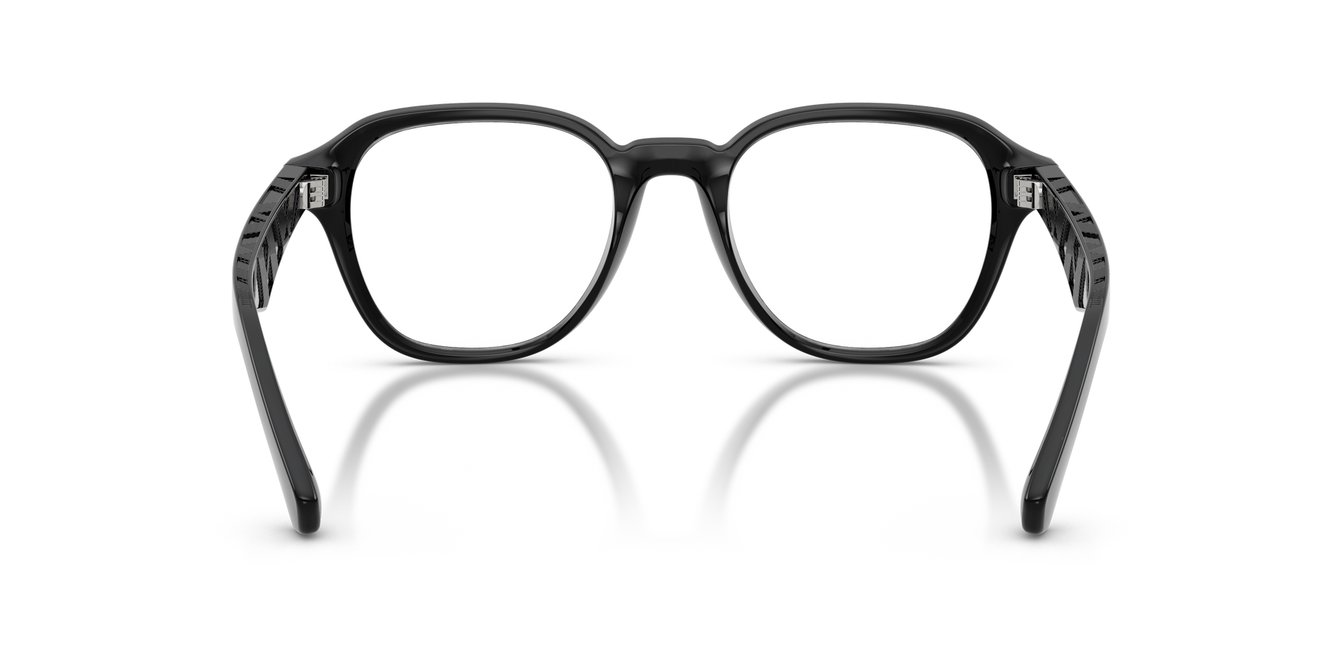 Burberry BE2444U Wayfarer Eyeglasses in Clear Lenses With Black Frame, back view