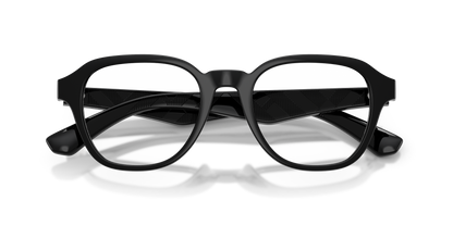 Burberry BE2444U Wayfarer Eyeglasses in Clear Lenses With Black Frame, detail view