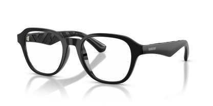 Burberry BE2444U Wayfarer Eyeglasses in Clear Lenses With Black Frame, angle view