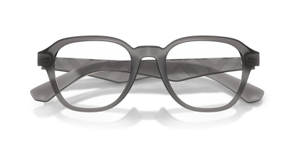 Burberry BE2444U Wayfarer Eyeglasses in Clear Lenses With Matte Grey Frame, detail view