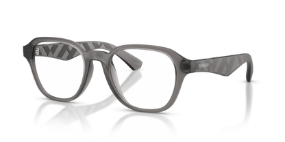 Burberry BE2444U Wayfarer Eyeglasses in Clear Lenses With Matte Grey Frame, angle view