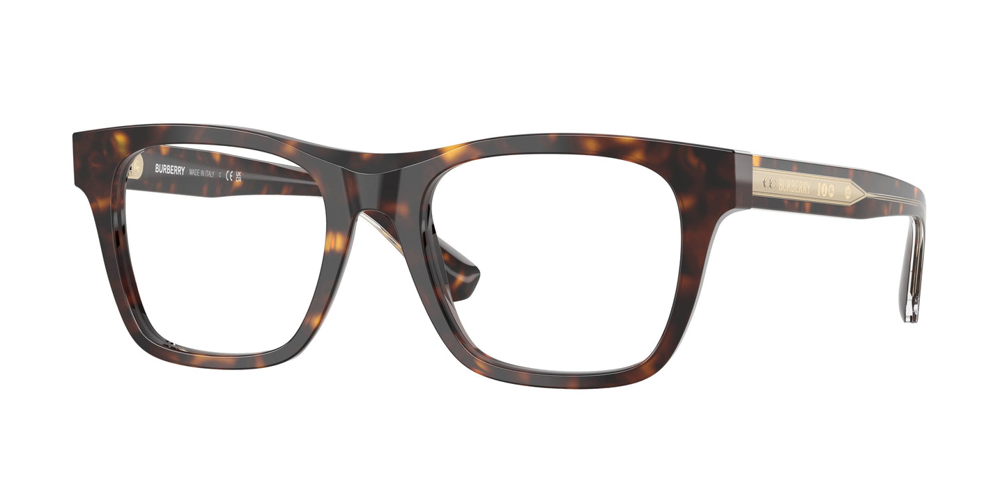 Burberry BE2445 Square Eyeglasses in Demo Lenses With Dark Havana Frame, front view