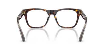 Burberry BE2445 Square Eyeglasses in Demo Lenses With Dark Havana Frame, back view
