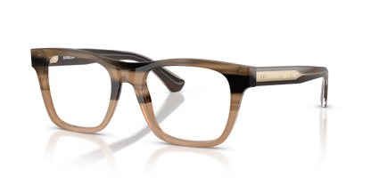 Burberry BE2445 Square Eyeglasses in Demo Lenses With Striped Beige Frame, angle view