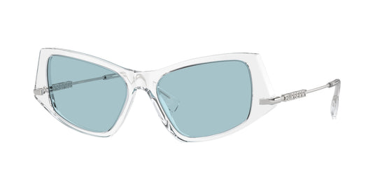 Burberry BE4408/S Sunglasses in Light Azure Lenses With Transparent Frame, front view