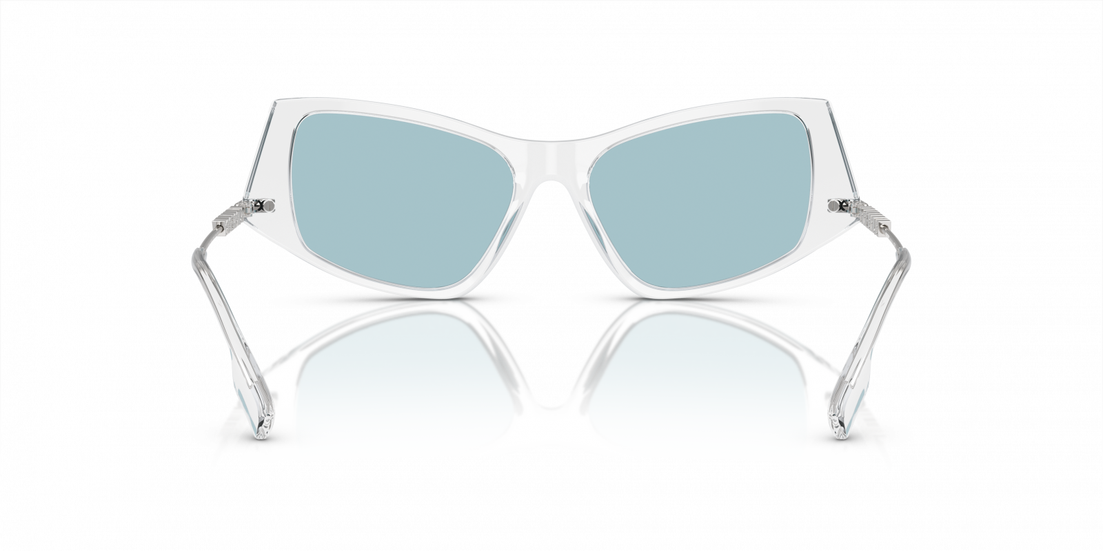 Burberry BE4408/S Sunglasses in Light Azure Lenses With Transparent Frame, detail view