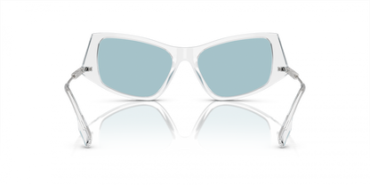 Burberry BE4408/S Sunglasses in Light Azure Lenses With Transparent Frame, detail view