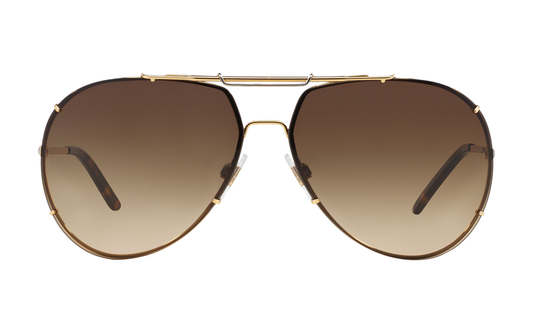 Dolce & Gabbana DG2075S Pilot Sunglasses in Brown Gradient / Gold, front view