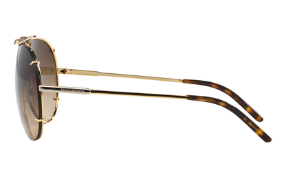 Dolce & Gabbana DG2075S Pilot Sunglasses in Brown Gradient / Gold, side view