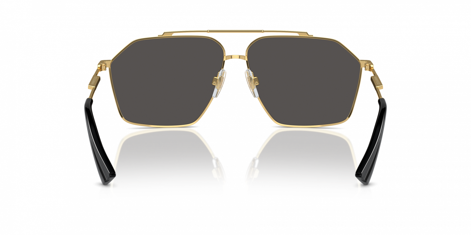 Dolce & Gabbana DG2303S Aviator Sunglasses in Dark Grey / Gold, angle view