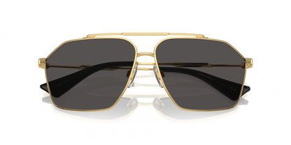 Dolce & Gabbana DG2303S Aviator Sunglasses in Dark Grey / Gold, side view