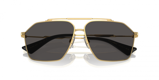 Dolce & Gabbana DG2303S Aviator Sunglasses in Dark Grey / Gold, side view