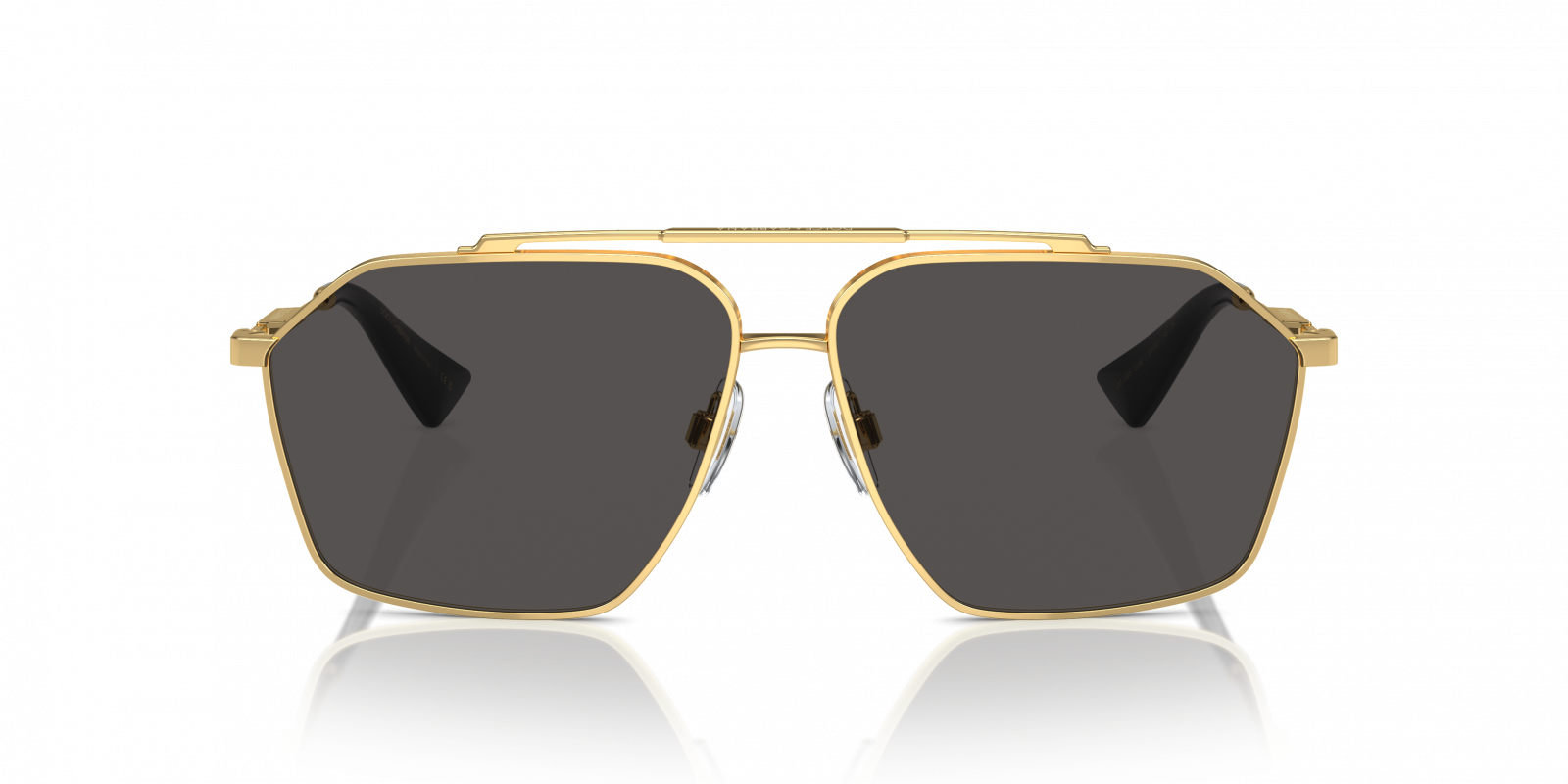 Dolce & Gabbana DG2303S Aviator Sunglasses in Dark Grey / Gold, back view