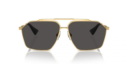 Dolce & Gabbana DG2303S Aviator Sunglasses in Dark Grey / Gold, back view