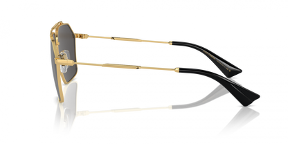 Dolce & Gabbana DG2303S Aviator Sunglasses in Dark Grey / Gold, detail view