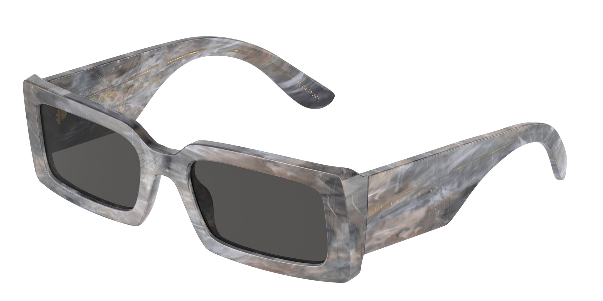 Dolce & Gabbana DG4416/S Rectangle Sunglasses in Dark Grey / Grey Marble, front view