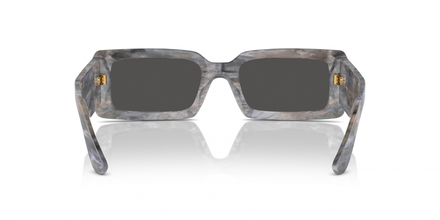 Dolce & Gabbana DG4416/S Rectangle Sunglasses in Dark Grey / Grey Marble, side view