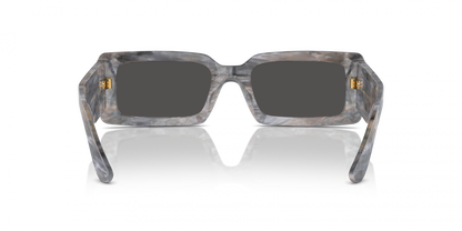 Dolce & Gabbana DG4416/S Rectangle Sunglasses in Dark Grey / Grey Marble, side view