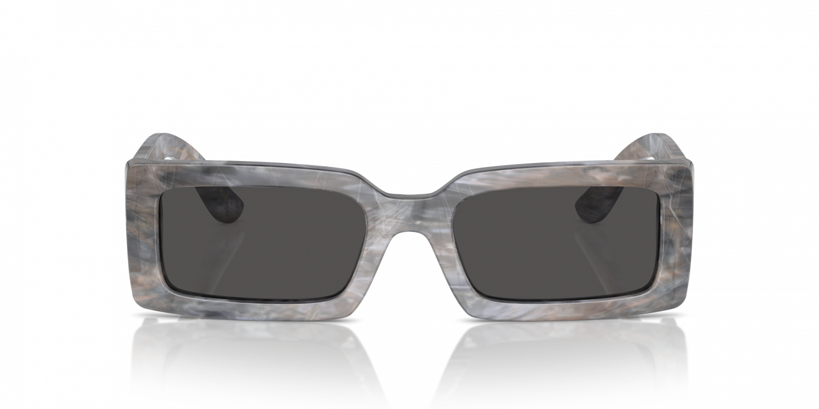 Dolce & Gabbana DG4416/S Rectangle Sunglasses in Dark Grey / Grey Marble, angle view