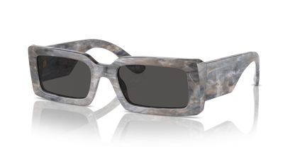 Dolce & Gabbana DG4416/S Rectangle Sunglasses in Dark Grey / Grey Marble, back view
