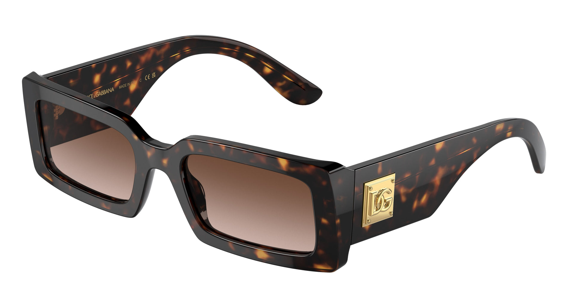 Dolce & Gabbana DG4416/S Rectangle Sunglasses in Gradient Brown / Havana, front view