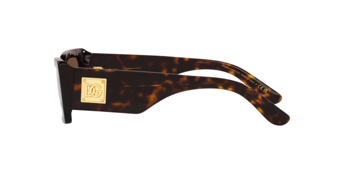 Dolce & Gabbana DG4416/S Rectangle Sunglasses in Gradient Brown / Havana, angle view