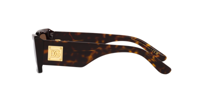 Dolce & Gabbana DG4416/S Rectangle Sunglasses in Gradient Brown / Havana, angle view