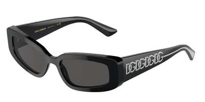 Dolce & Gabbana DG4445/S Cat Eye Sunglasses in Dark Grey / Black, front view