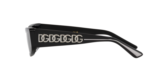 Dolce & Gabbana DG4445/S Cat Eye Sunglasses in Dark Grey / Black, angle view