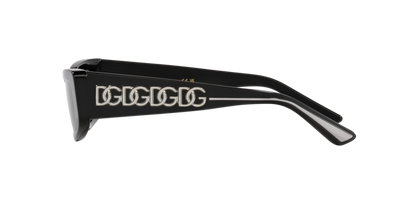 Dolce & Gabbana DG4445/S Cat Eye Sunglasses in Dark Grey / Black, angle view