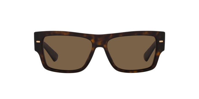 Dolce & Gabbana DG4451/S Square Sunglasses in Dark Brown / Havana, angle view