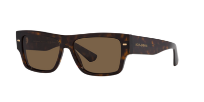 Dolce & Gabbana DG4451/S Square Sunglasses in Dark Brown / Havana, side view