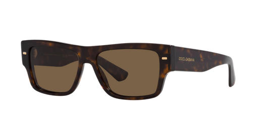Dolce & Gabbana DG4451/S Square Sunglasses in Dark Brown / Havana, side view