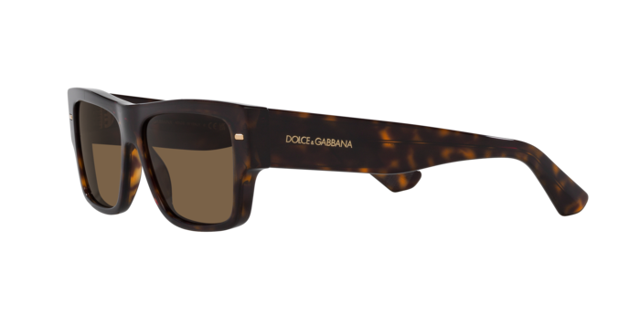 Dolce & Gabbana DG4451/S Square Sunglasses in Dark Brown / Havana, back view