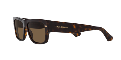 Dolce & Gabbana DG4451/S Square Sunglasses in Dark Brown / Havana, back view