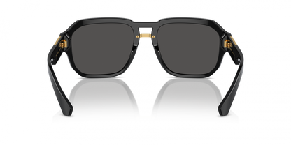 Dolce & Gabbana DG4464/S Pilot Sunglasses in Dark Grey/Black, angle view