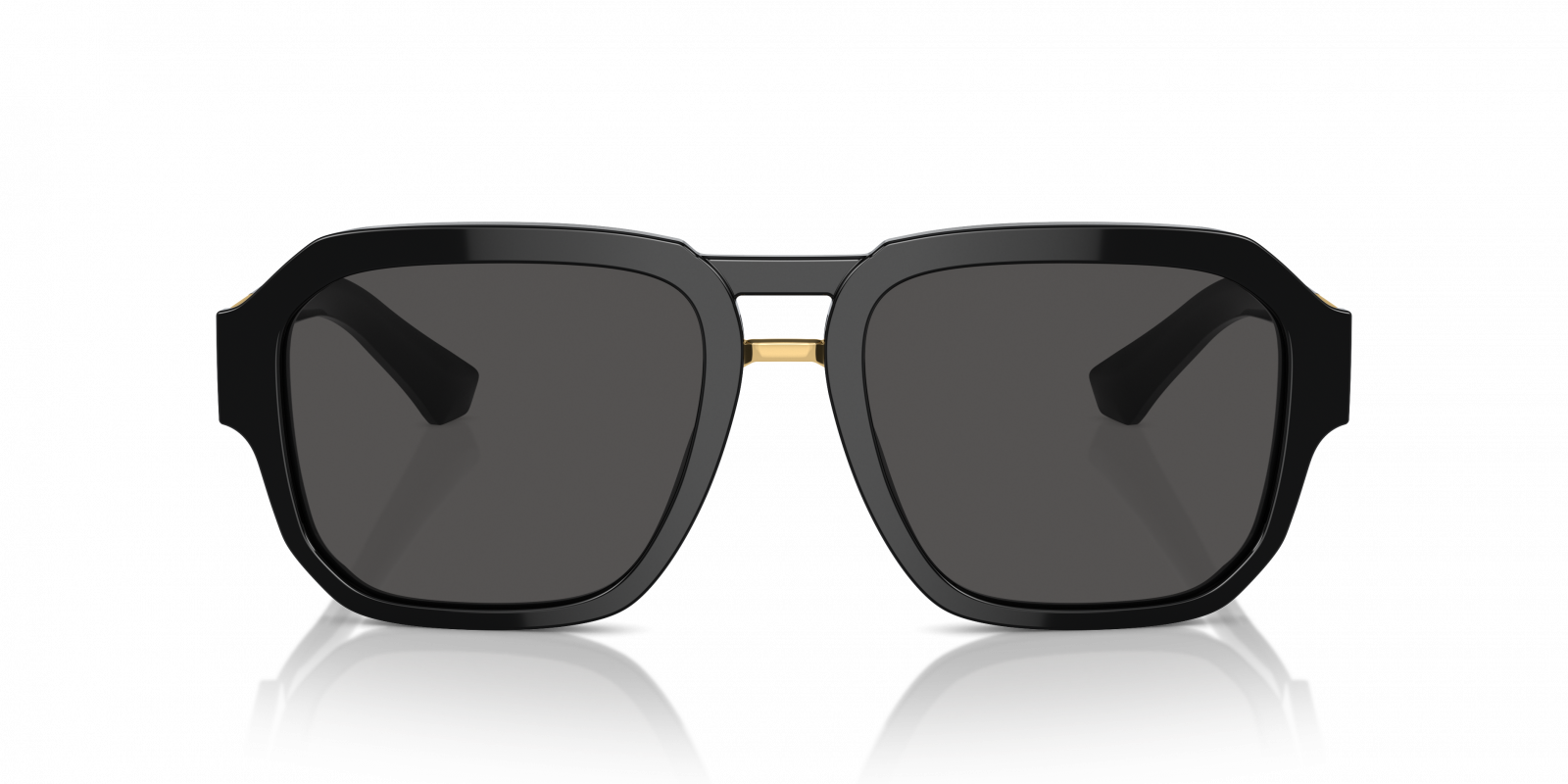 Dolce & Gabbana DG4464/S Pilot Sunglasses in Dark Grey/Black, side view