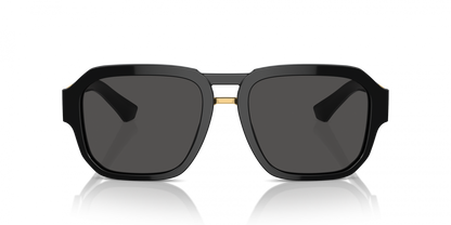 Dolce & Gabbana DG4464/S Pilot Sunglasses in Dark Grey/Black, side view