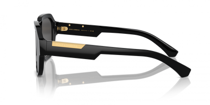 Dolce & Gabbana DG4464/S Pilot Sunglasses in Dark Grey/Black, side view